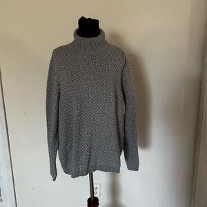 Karen Scott Men's Unisex Gray Long Sleeve Turtleneck Sweater Sz XL